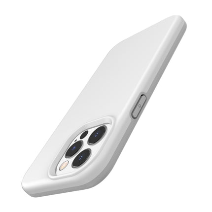 Rubber Oil Surface Phone Case For iPhone 13 Pro(White)-garmade.com