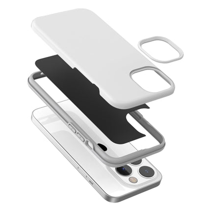 Rubber Oil Surface Phone Case For iPhone 13 Pro(White)-garmade.com
