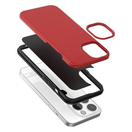 Rubber Oil Surface Phone Case For iPhone 13 Pro(Red)-garmade.com