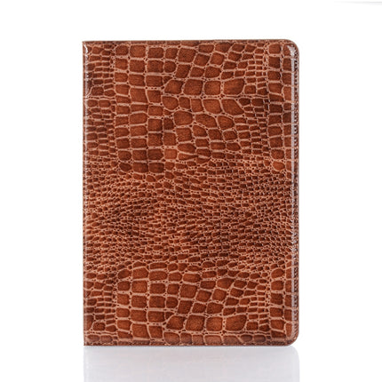 For iPad 10.2 / 10.5 Crocodile Texture Horizontal Flip Leather Case with Holder & Card Slots & Wallet(Brown)-garmade.com
