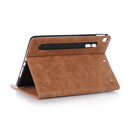 For iPad 10.2 / 10.5 Retro Book Style Horizontal Flip Leather Case with Holder & Card Slots & Wallet(Brown)-garmade.com