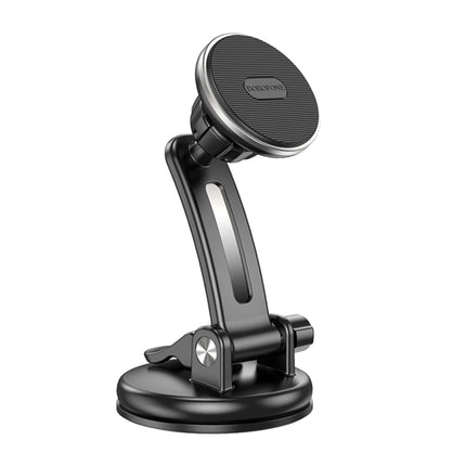 Borofone BH64 Graceful Car Center Console Magnetic Mobile Phone Bracket(Black Silver)-garmade.com