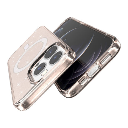 Terminator Style Glitter Powder MagSafe Magnetic Phone Case For iPhone 13 Pro(Gold)-garmade.com