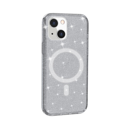 Terminator Style Glitter Powder MagSafe Magnetic Phone Case For iPhone 13 mini(Grey)-garmade.com