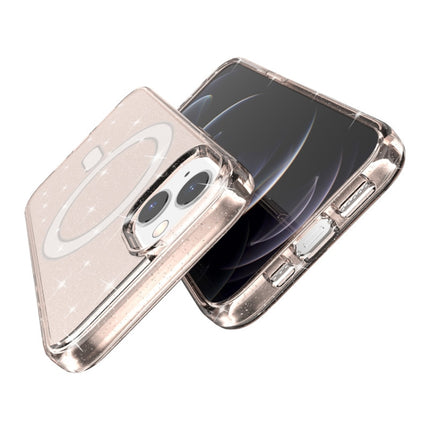 Terminator Style Glitter Powder MagSafe Magnetic Phone Case For iPhone 13 mini(Gold)-garmade.com