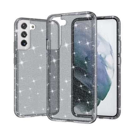 For Samsung Galaxy S22 5G Shockproof Terminator Style Glitter Powder Protective Phone Case(Grey)-garmade.com
