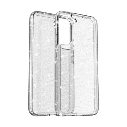 For Samsung Galaxy S22+ 5G Shockproof Terminator Style Glitter Powder Protective Phone Case(White)-garmade.com