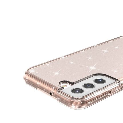 For Samsung Galaxy S22+ 5G Shockproof Terminator Style Glitter Powder Protective Phone Case(Gold)-garmade.com