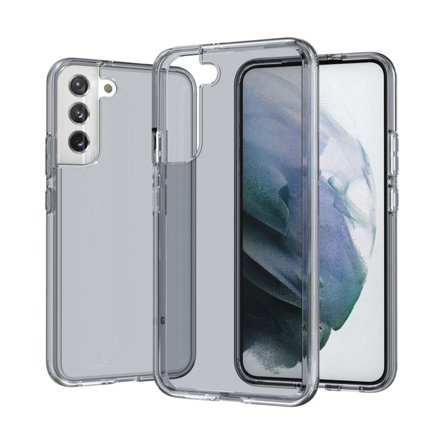 For Samsung Galaxy S22 5G Shockproof Terminator Style Transparent Protective Phone Case(Grey)-garmade.com