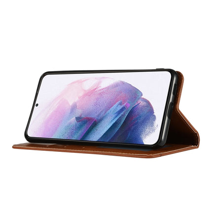 For Samsung Galaxy S22 5G Knead Skin Texture Leather Phone Case(Brown)-garmade.com