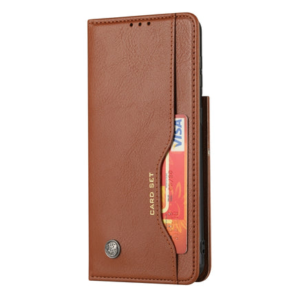 For Samsung Galaxy S22+ 5G Knead Skin Texture Leather Phone Case(Brown)-garmade.com