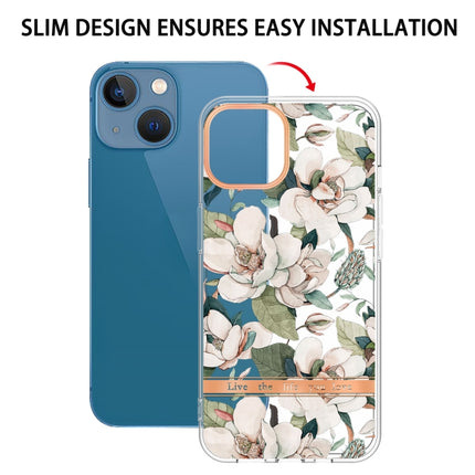 Flowers and Plants Series IMD TPU Phone Case For iPhone 13 mini(Green Gardenia)-garmade.com