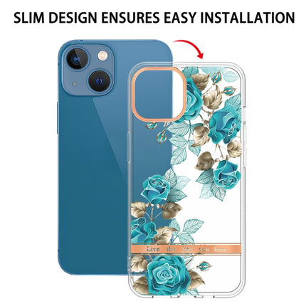 Flowers and Plants Series IMD TPU Phone Case For iPhone 13 mini(Blue Rose)-garmade.com