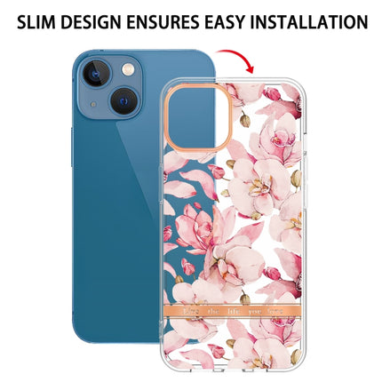 Flowers and Plants Series IMD TPU Phone Case For iPhone 13 mini(Pink Gardenia)-garmade.com