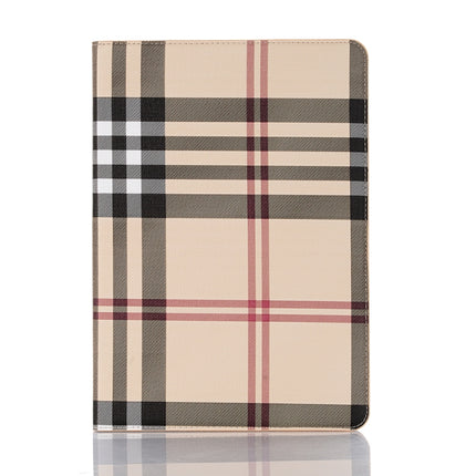 For iPad 10.2 / 10.5 Plaid Texture Horizontal Flip Leather Case with Holder & Card Slots & Wallet(White)-garmade.com