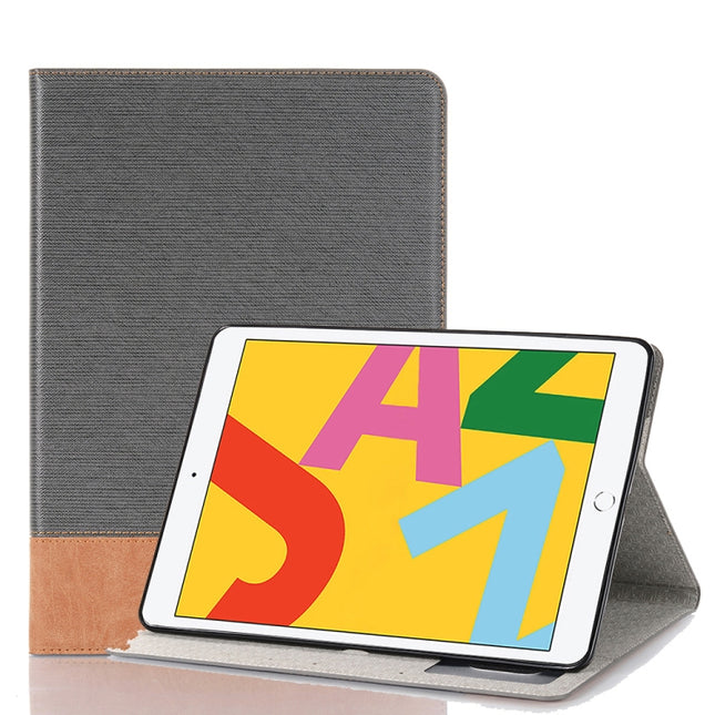 For iPad 10.2 / 10.5 Cross Texture Horizontal Flip PU Leather Case with Holder & Card Slots & Wallet(Grey)-garmade.com