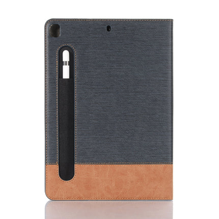 For iPad 10.2 / 10.5 Cross Texture Horizontal Flip PU Leather Case with Holder & Card Slots & Wallet(Dark Blue)-garmade.com