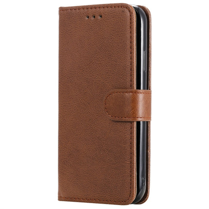 For iPhone 11 Solid Color Horizontal Flip Protective Case with Holder & Card Slots & Wallet & Photo Frame & Lanyard(Brown)-garmade.com