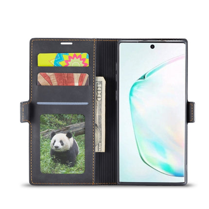 For Galaxy Note10 Forwenw Dream Series Oil Edge Strong Magnetism Horizontal Flip Leather Case with Holder & Card Slots & Wallet & Photo Frame(Black)-garmade.com