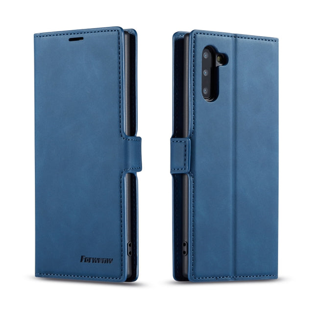 For Galaxy Note10 Forwenw Dream Series Oil Edge Strong Magnetism Horizontal Flip Leather Case with Holder & Card Slots & Wallet & Photo Frame(Blue)-garmade.com