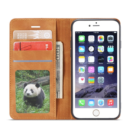 For iPhone 6s / 6 Forwenw Dream Series Oil Edge Strong Magnetism Horizontal Flip Leather Case with Holder & Card Slots & Wallet & Photo Frame(Brown)-garmade.com