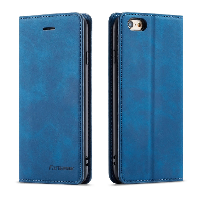 For iPhone 6s Plus / 6 Plus Forwenw Dream Series Oil Edge Strong Magnetism Horizontal Flip Leather Case with Holder & Card Slots & Wallet & Photo Frame(Blue)-garmade.com