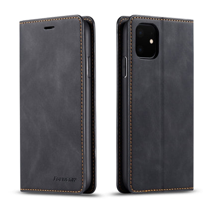 For iPhone 11 Forwenw Dream Series Oil Edge Strong Magnetism Horizontal Flip Leather Case with Holder & Card Slots & Wallet & Photo Frame(Black)-garmade.com