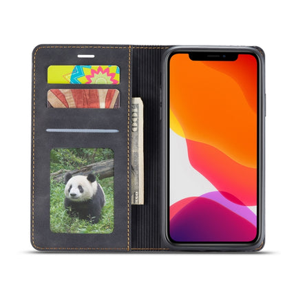 For iPhone 11 Forwenw Dream Series Oil Edge Strong Magnetism Horizontal Flip Leather Case with Holder & Card Slots & Wallet & Photo Frame(Black)-garmade.com