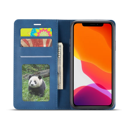For iPhone 11 Forwenw Dream Series Oil Edge Strong Magnetism Horizontal Flip Leather Case with Holder & Card Slots & Wallet & Photo Frame(Blue)-garmade.com
