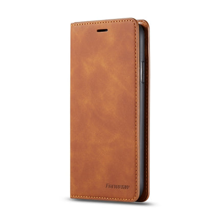 For iPhone 11 Forwenw Dream Series Oil Edge Strong Magnetism Horizontal Flip Leather Case with Holder & Card Slots & Wallet & Photo Frame(Brown)-garmade.com