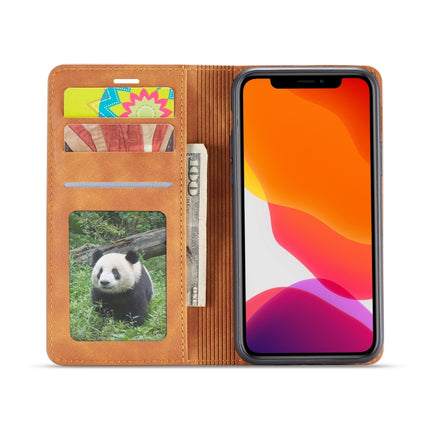 For iPhone 11 Pro Forwenw Dream Series Oil Edge Strong Magnetism Horizontal Flip Leather Case with Holder & Card Slots & Wallet & Photo Frame(Brown)-garmade.com