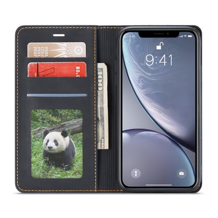 For iPhone XR Forwenw Dream Series Oil Edge Strong Magnetism Horizontal Flip Leather Case with Holder & Card Slots & Wallet & Photo Frame(Black)-garmade.com