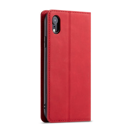 For iPhone XR Forwenw Dream Series Oil Edge Strong Magnetism Horizontal Flip Leather Case with Holder & Card Slots & Wallet & Photo Frame(Red)-garmade.com