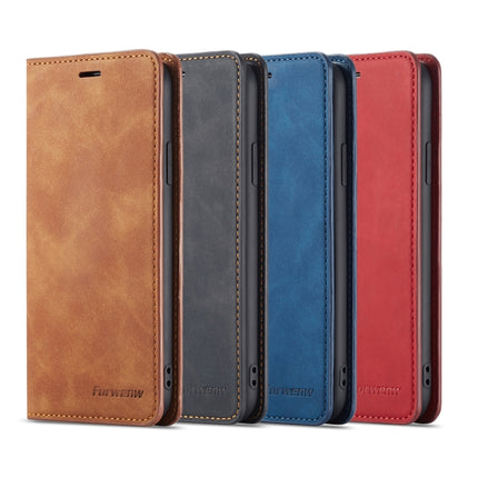 For iPhone XR Forwenw Dream Series Oil Edge Strong Magnetism Horizontal Flip Leather Case with Holder & Card Slots & Wallet & Photo Frame(Red)-garmade.com