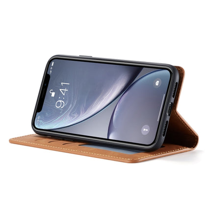 For iPhone XR Forwenw Dream Series Oil Edge Strong Magnetism Horizontal Flip Leather Case with Holder & Card Slots & Wallet & Photo Frame(Brown)-garmade.com