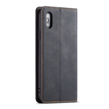 For iPhone XS / X Forwenw Dream Series Oil Edge Strong Magnetism Horizontal Flip Leather Case with Holder & Card Slots & Wallet & Photo Frame(Black)-garmade.com