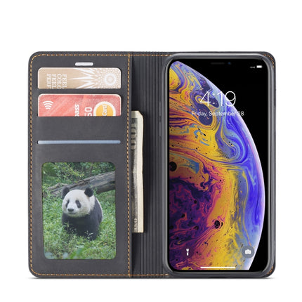 For iPhone XS / X Forwenw Dream Series Oil Edge Strong Magnetism Horizontal Flip Leather Case with Holder & Card Slots & Wallet & Photo Frame(Black)-garmade.com