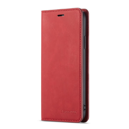 For iPhone XS / X Forwenw Dream Series Oil Edge Strong Magnetism Horizontal Flip Leather Case with Holder & Card Slots & Wallet & Photo Frame(Red)-garmade.com