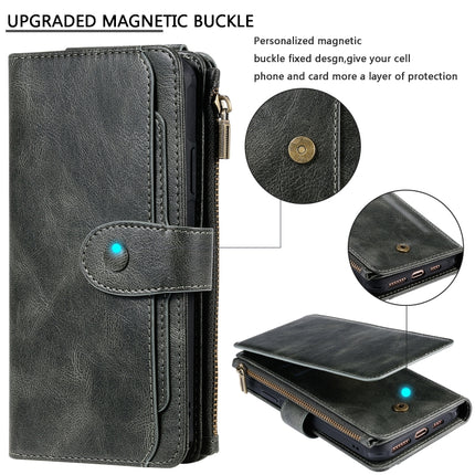 For iPhone 11 Pro Retro Multifunctional Horizontal Flip PU Leather Case with Card Slot & Holder & Wallet & Photo Frame(Deep Green)-garmade.com