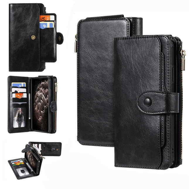 For iPhone 11 Pro Retro Multifunctional Horizontal Flip PU Leather Case with Card Slot & Holder & Wallet & Photo Frame(Black)-garmade.com