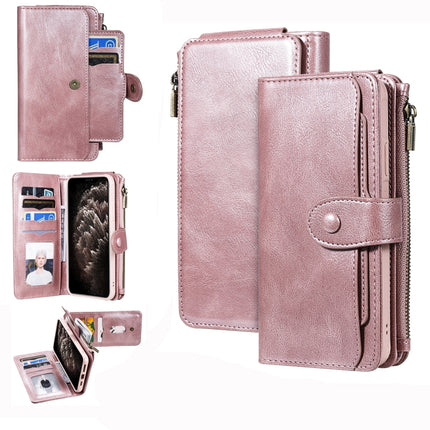 For iPhone 11 Retro Multifunctional Horizontal Flip PU Leather Case with Card Slot & Holder & Wallet & Photo Frame(Rose Gold)-garmade.com