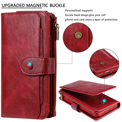 For iPhone 11 Pro Max Retro Multifunctional Horizontal Flip PU Leather Case with Card Slot & Holder & Wallet & Photo Frame(Red)-garmade.com