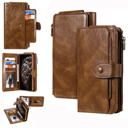 For iPhone 11 Pro Max Retro Multifunctional Horizontal Flip PU Leather Case with Card Slot & Holder & Wallet & Photo Frame(Brown)-garmade.com