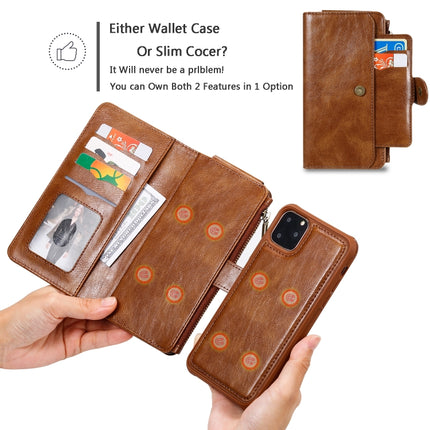 For iPhone 11 Pro Max Retro Multifunctional Horizontal Flip PU Leather Case with Card Slot & Holder & Wallet & Photo Frame(Brown)-garmade.com