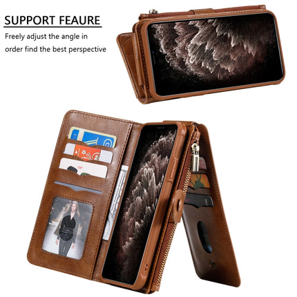 For iPhone 11 Pro Max Retro Multifunctional Horizontal Flip PU Leather Case with Card Slot & Holder & Wallet & Photo Frame(Brown)-garmade.com