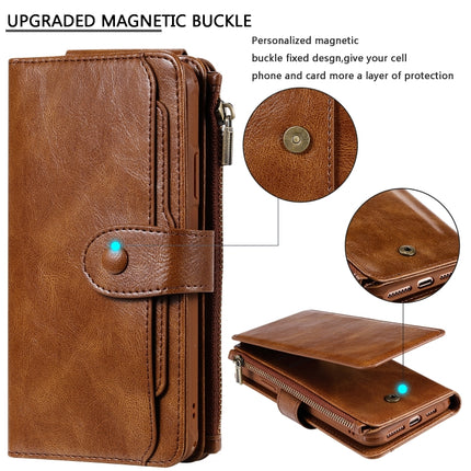 For iPhone 11 Pro Max Retro Multifunctional Horizontal Flip PU Leather Case with Card Slot & Holder & Wallet & Photo Frame(Brown)-garmade.com