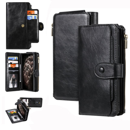 For iPhone 11 Pro Max Retro Multifunctional Horizontal Flip PU Leather Case with Card Slot & Holder & Wallet & Photo Frame(Black)-garmade.com