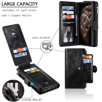 For iPhone 11 Pro Max Retro Multifunctional Horizontal Flip PU Leather Case with Card Slot & Holder & Wallet & Photo Frame(Black)-garmade.com