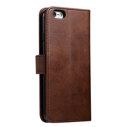 For iPhone 6 GUSSIM Magnetic Horizontal Flip Leather Case with Holder & Card Slots & & Wallet(Brown)-garmade.com