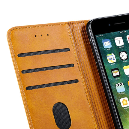 For iPhone 6 GUSSIM Magnetic Horizontal Flip Leather Case with Holder & Card Slots & & Wallet(Yellow)-garmade.com